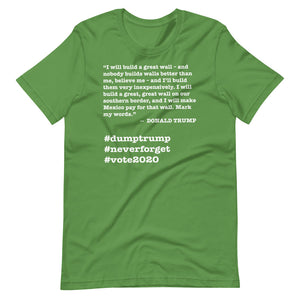 Build a Great Wall Trump Quote Short-Sleeve Unisex T-Shirt
