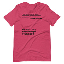 Load image into Gallery viewer, People Coming Here Trump Quote Short-Sleeve Unisex T-Shirt
