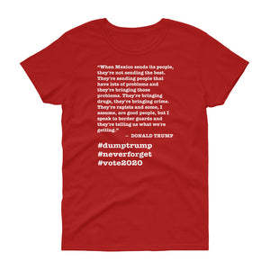 When Mexico Sends Its People Trump Quote Women's Short-Sleeve T-Shirt