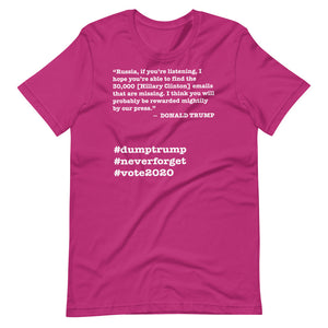 30,000 Emails Trump Quote Short-Sleeve Unisex T-Shirt