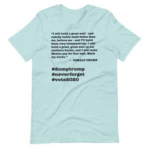Build a Great Wall Trump Quote Short-Sleeve Unisex T-Shirt