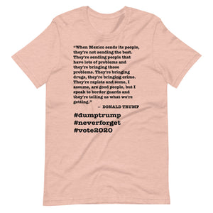 When Mexico Sends Its People Trump Quote Short-Sleeve Unisex T-Shirt