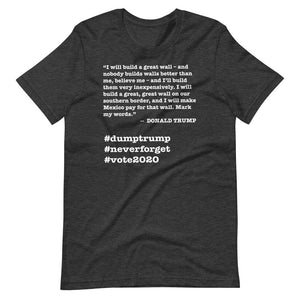 Build a Great Wall Trump Quote Short-Sleeve Unisex T-Shirt