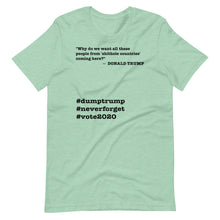 Load image into Gallery viewer, People Coming Here Trump Quote Short-Sleeve Unisex T-Shirt
