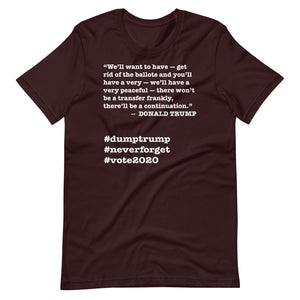 Ballots Trump Quote Short-Sleeve Unisex T-Shirt