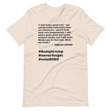 Load image into Gallery viewer, Build a Great Wall Trump Quote Short-Sleeve Unisex T-Shirt
