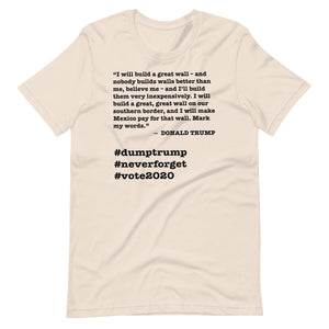 Build a Great Wall Trump Quote Short-Sleeve Unisex T-Shirt