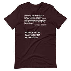 30,000 Emails Trump Quote Short-Sleeve Unisex T-Shirt