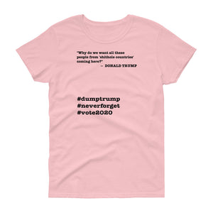 People Coming Here Trump Quote Women's Short-Sleeve T-Shirt