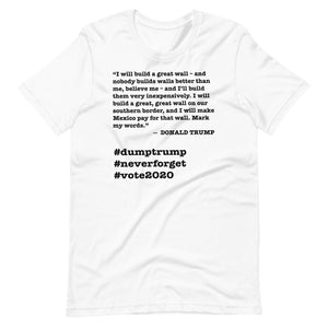 Build a Great Wall Trump Quote Short-Sleeve Unisex T-Shirt