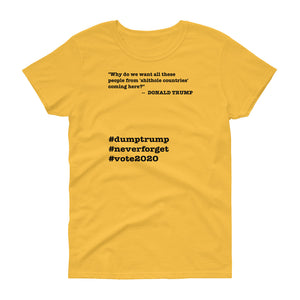 People Coming Here Trump Quote Women's Short-Sleeve T-Shirt