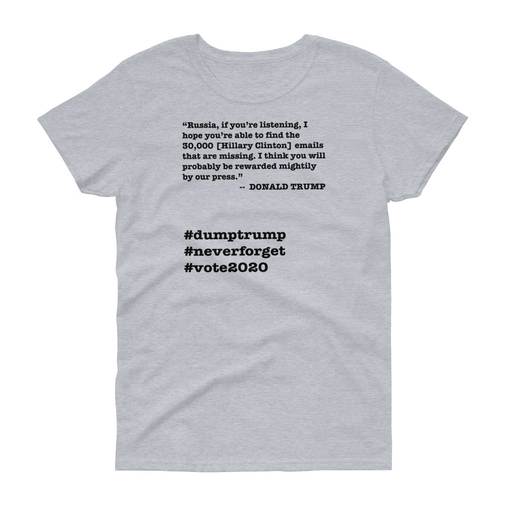 30,000 Emails Trump Quote Women's Short-Sleeve T-Shirt