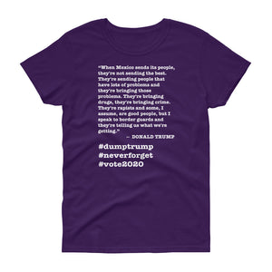 When Mexico Sends Its People Trump Quote Women's Short-Sleeve T-Shirt