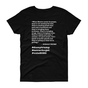 When Mexico Sends Its People Trump Quote Women's Short-Sleeve T-Shirt