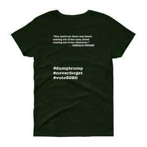 Coming Out of Her Wherever Trump Quote Women's Short-Sleeve T-Shirt