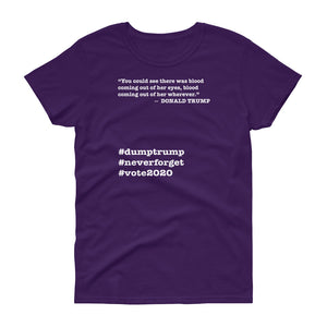 Coming Out of Her Wherever Trump Quote Women's Short-Sleeve T-Shirt