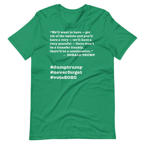 Ballots Trump Quote Short-Sleeve Unisex T-Shirt