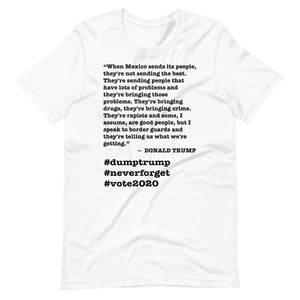 When Mexico Sends Its People Trump Quote Short-Sleeve Unisex T-Shirt
