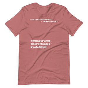 Liberate Michigan! Trump Quote Short-Sleeve Unisex T-Shirt