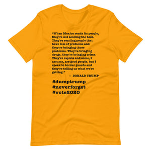 When Mexico Sends Its People Trump Quote Short-Sleeve Unisex T-Shirt