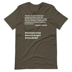 30,000 Emails Trump Quote Short-Sleeve Unisex T-Shirt