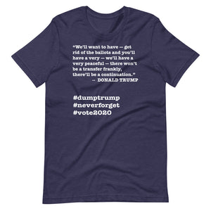 Ballots Trump Quote Short-Sleeve Unisex T-Shirt