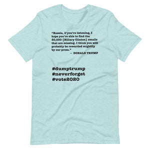 30,000 Emails Trump Quote Short-Sleeve Unisex T-Shirt