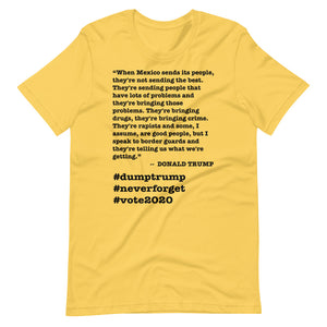 When Mexico Sends Its People Trump Quote Short-Sleeve Unisex T-Shirt