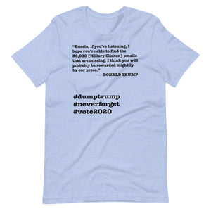 30,000 Emails Trump Quote Short-Sleeve Unisex T-Shirt