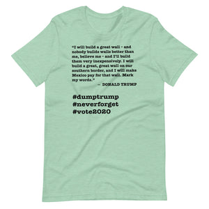 Build a Great Wall Trump Quote Short-Sleeve Unisex T-Shirt