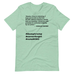 30,000 Emails Trump Quote Short-Sleeve Unisex T-Shirt