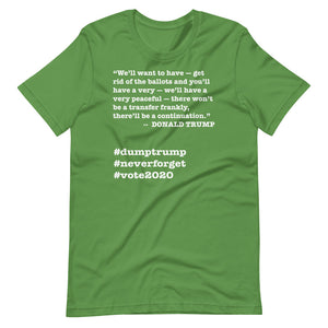 Ballots Trump Quote Short-Sleeve Unisex T-Shirt