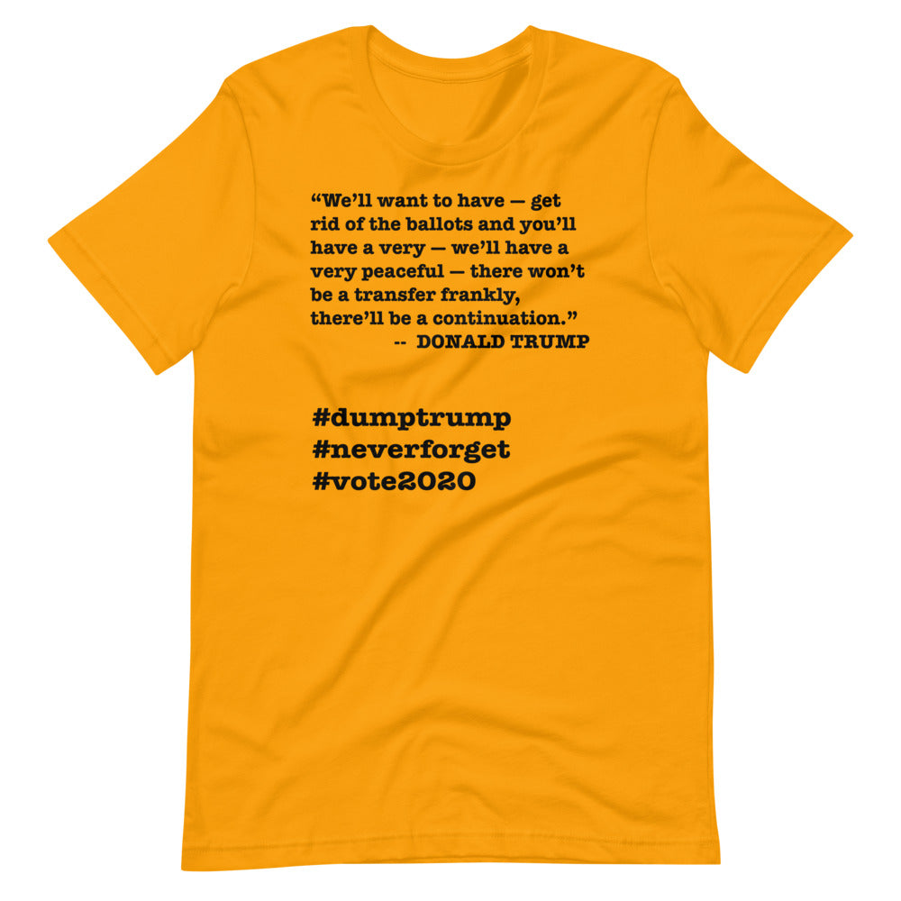Ballots Trump Quote Short-Sleeve Unisex T-Shirt - Image 13