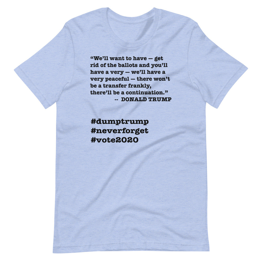 Ballots Trump Quote Short-Sleeve Unisex T-Shirt - Image 6