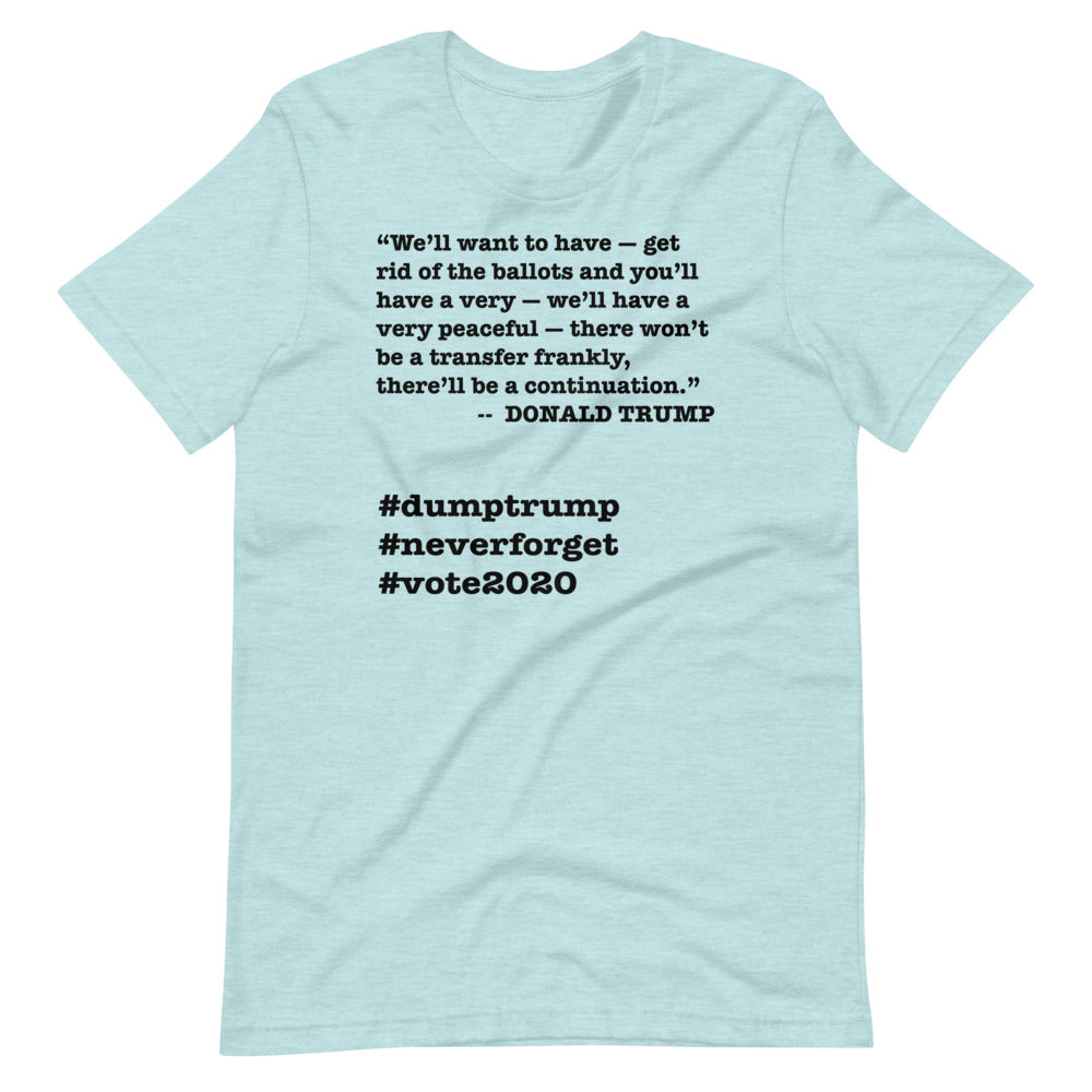 Ballots Trump Quote Short-Sleeve Unisex T-Shirt - Image 8