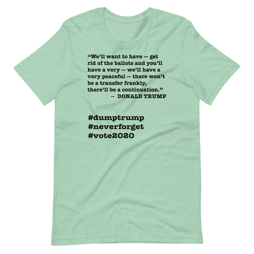 Ballots Trump Quote Short-Sleeve Unisex T-Shirt - Image 5