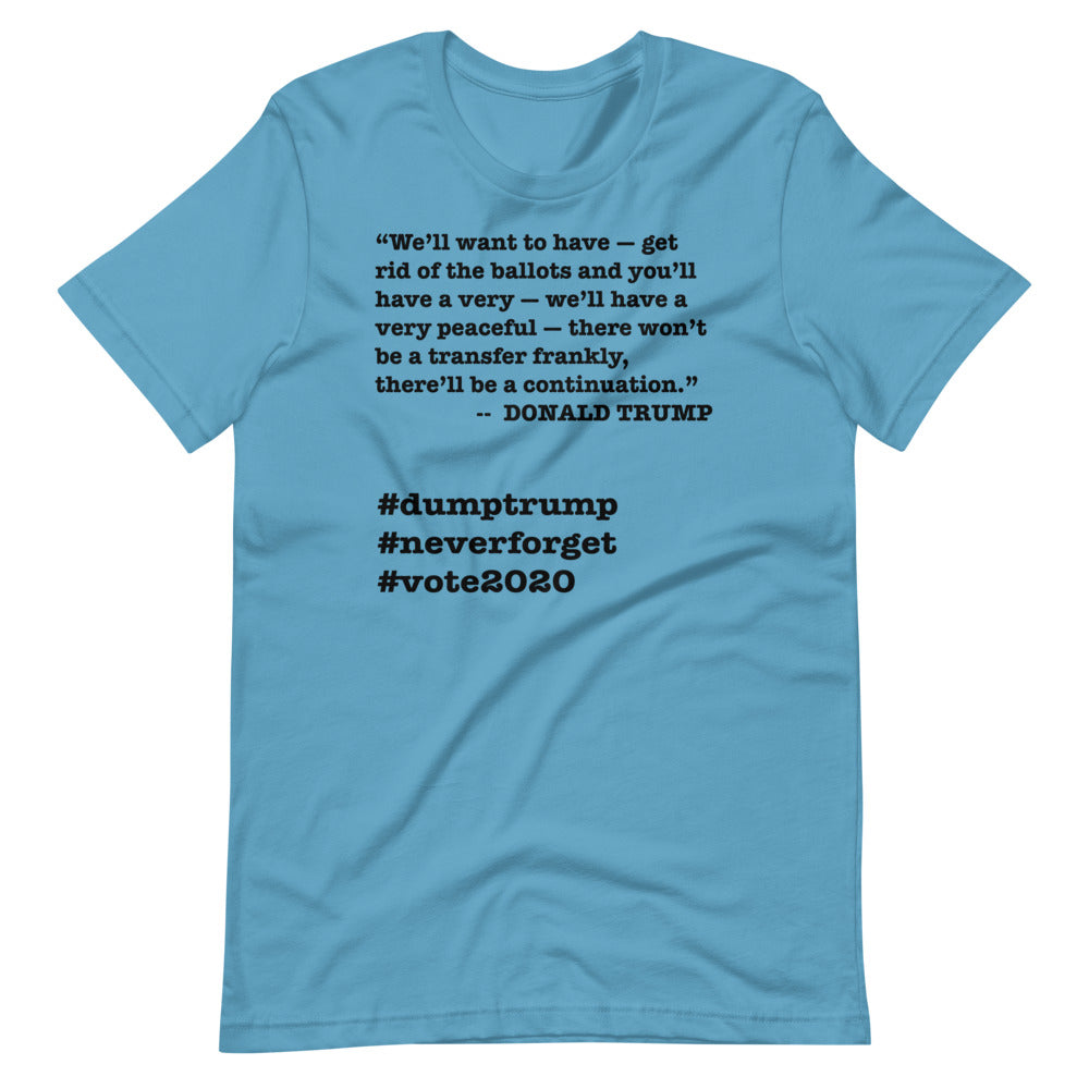 Ballots Trump Quote Short-Sleeve Unisex T-Shirt - Image 9