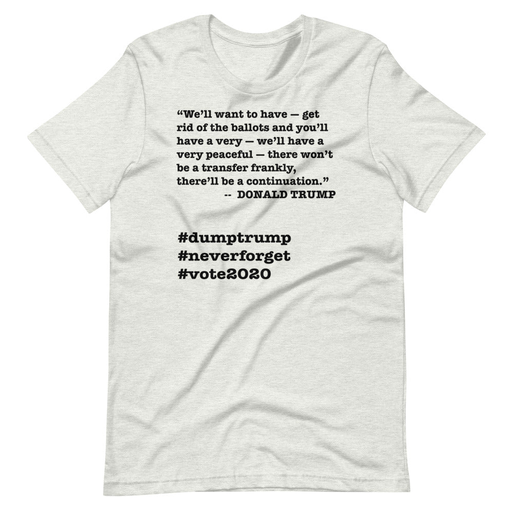 Ballots Trump Quote Short-Sleeve Unisex T-Shirt - Image 4
