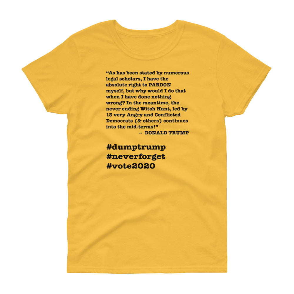 Witch Hunt Trump Quote Women's Short-Sleeve T-Shirt - Image 4