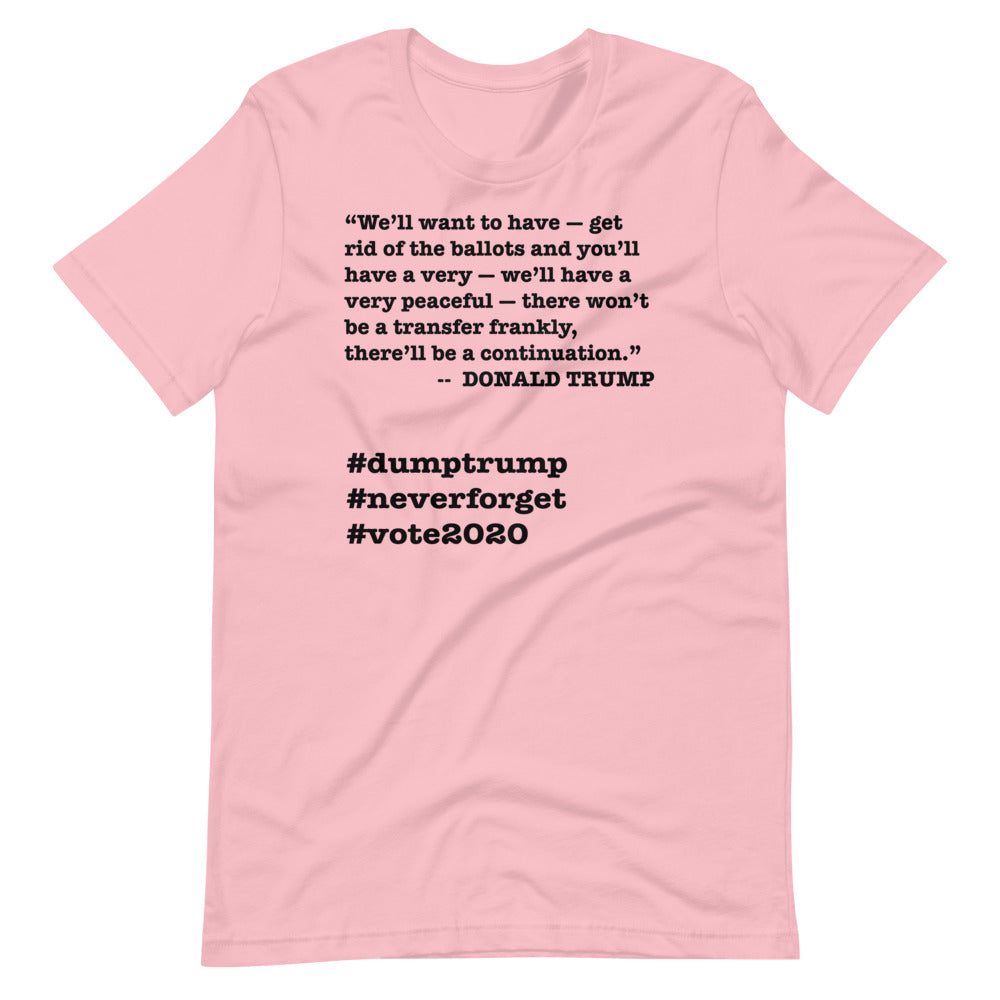 Ballots Trump Quote Short-Sleeve Unisex T-Shirt - Image 14