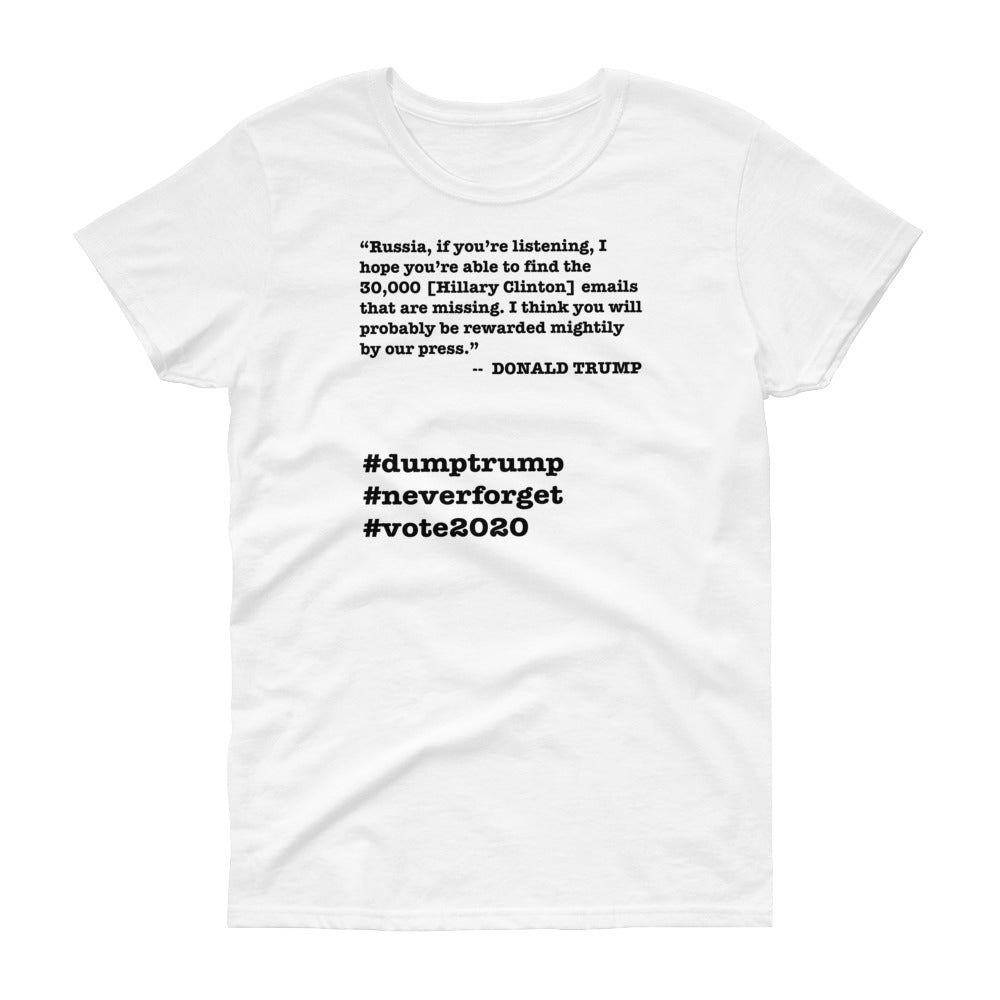 30,000 Emails Trump Quote Women's Short-Sleeve T-Shirt